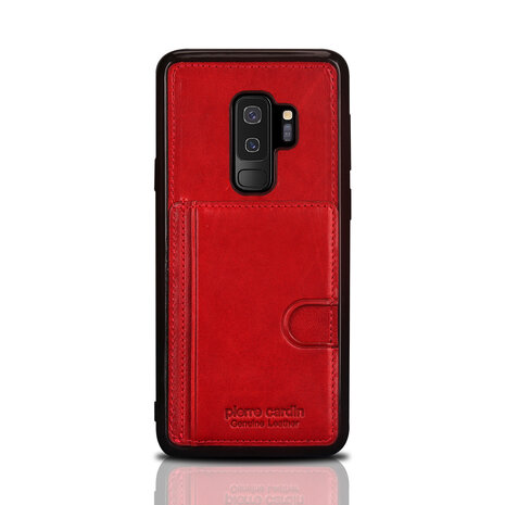 Pierre Cardin Pierre Cardin silicone backcover voor Galaxy S9 Plus - Rood (8719273146095)