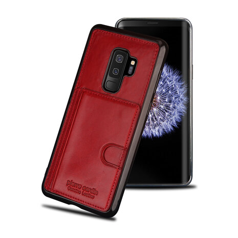 Pierre Cardin Pierre Cardin silicone backcover voor Galaxy S9 Plus - Rood (8719273146095)