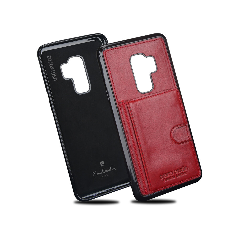 Pierre Cardin Pierre Cardin silicone backcover voor Galaxy S9 Plus - Rood (8719273146095)