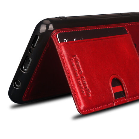 Pierre Cardin Pierre Cardin silicone backcover voor Galaxy S9 Plus - Rood (8719273146095)