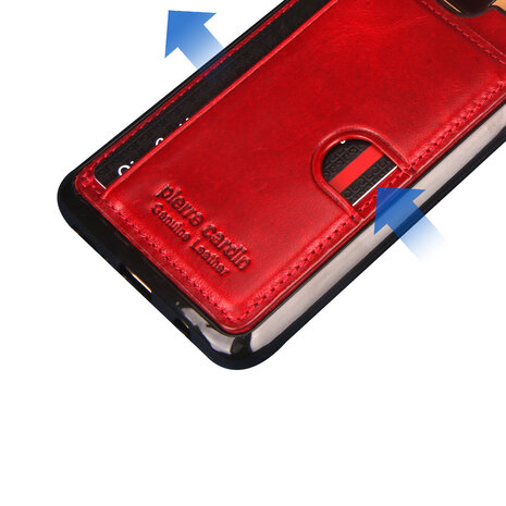 Pierre Cardin Pierre Cardin silicone backcover voor Galaxy S9 Plus - Rood (8719273146095)