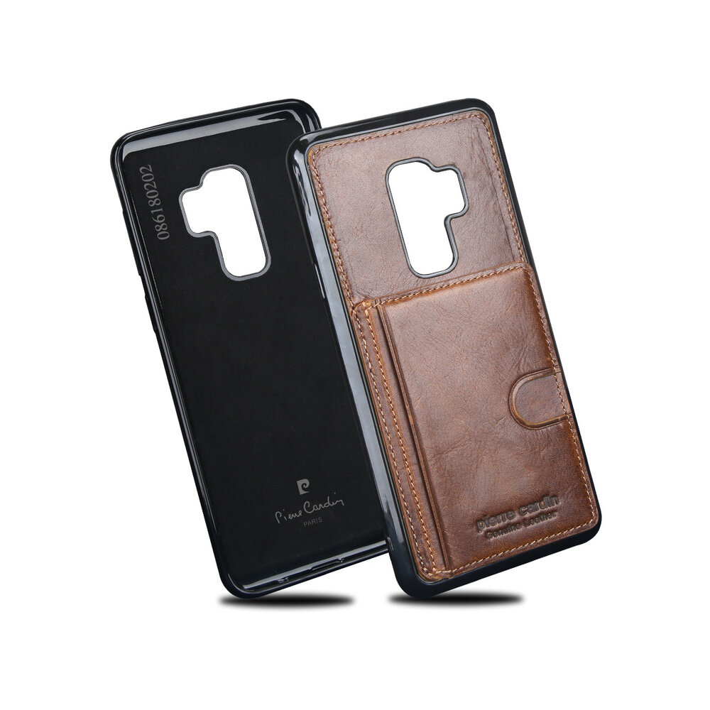 Pierre Cardin Pierre Cardin silicone backcover voor Galaxy S9 Plus - Bruin (8719273146101)