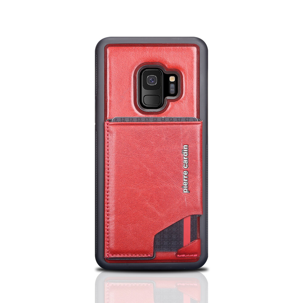 Pierre Cardin Pierre Cardin silicone backcover voor Galaxy S9 - Rood (8719273146002)