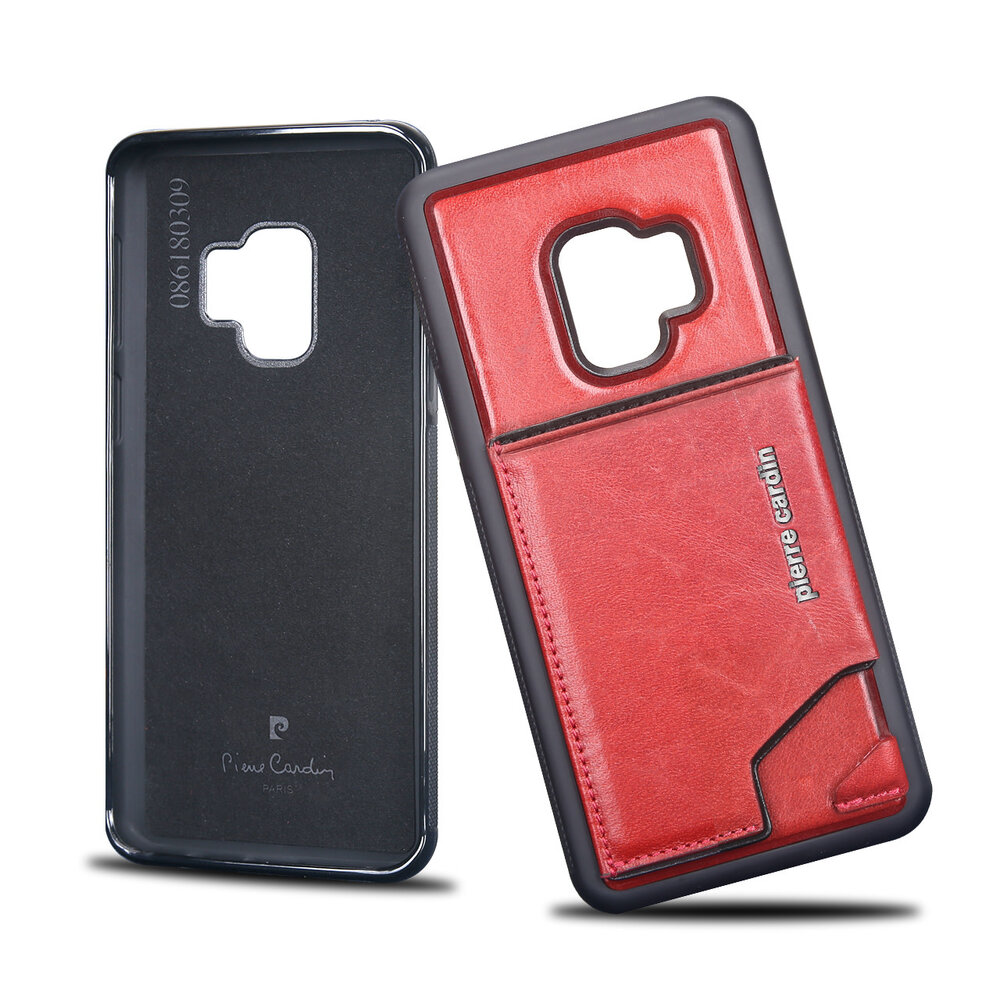 Pierre Cardin Pierre Cardin silicone backcover voor Galaxy S9 - Rood (8719273146002)