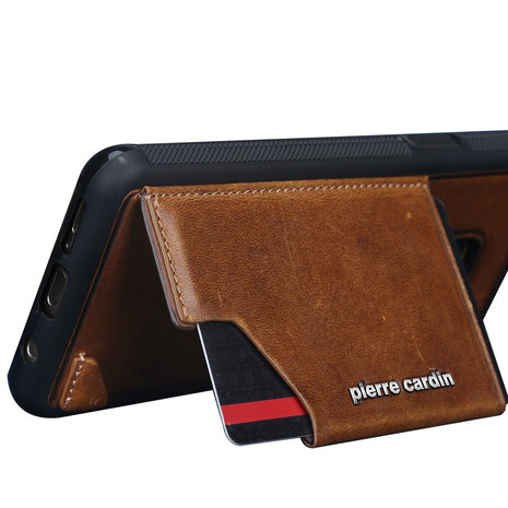 Pierre Cardin Pierre Cardin silicone backcover voor Galaxy S9 - Bruin (8719273146019)