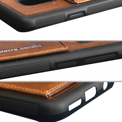 Pierre Cardin Pierre Cardin silicone backcover voor Galaxy S9 - Bruin (8719273146019)