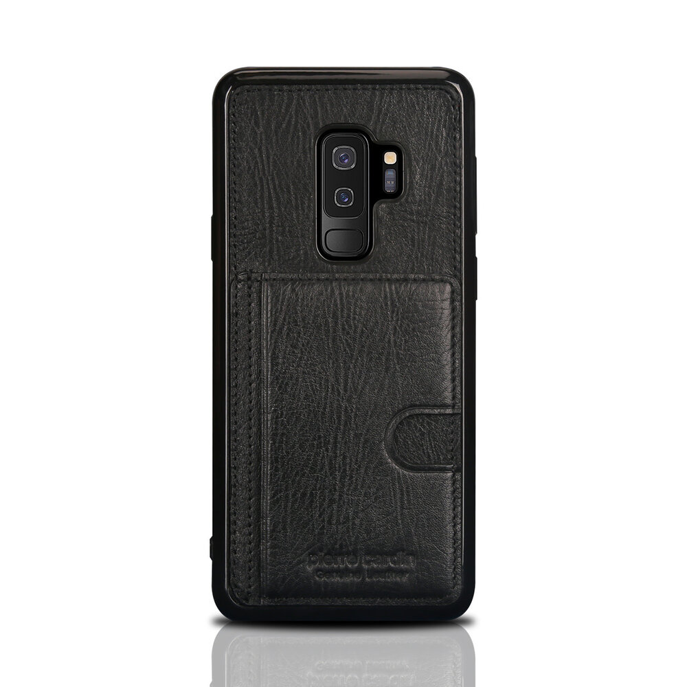 Pierre Cardin Pierre Cardin silicone backcover voor Galaxy S9 Plus - Zwart (8719273146088)