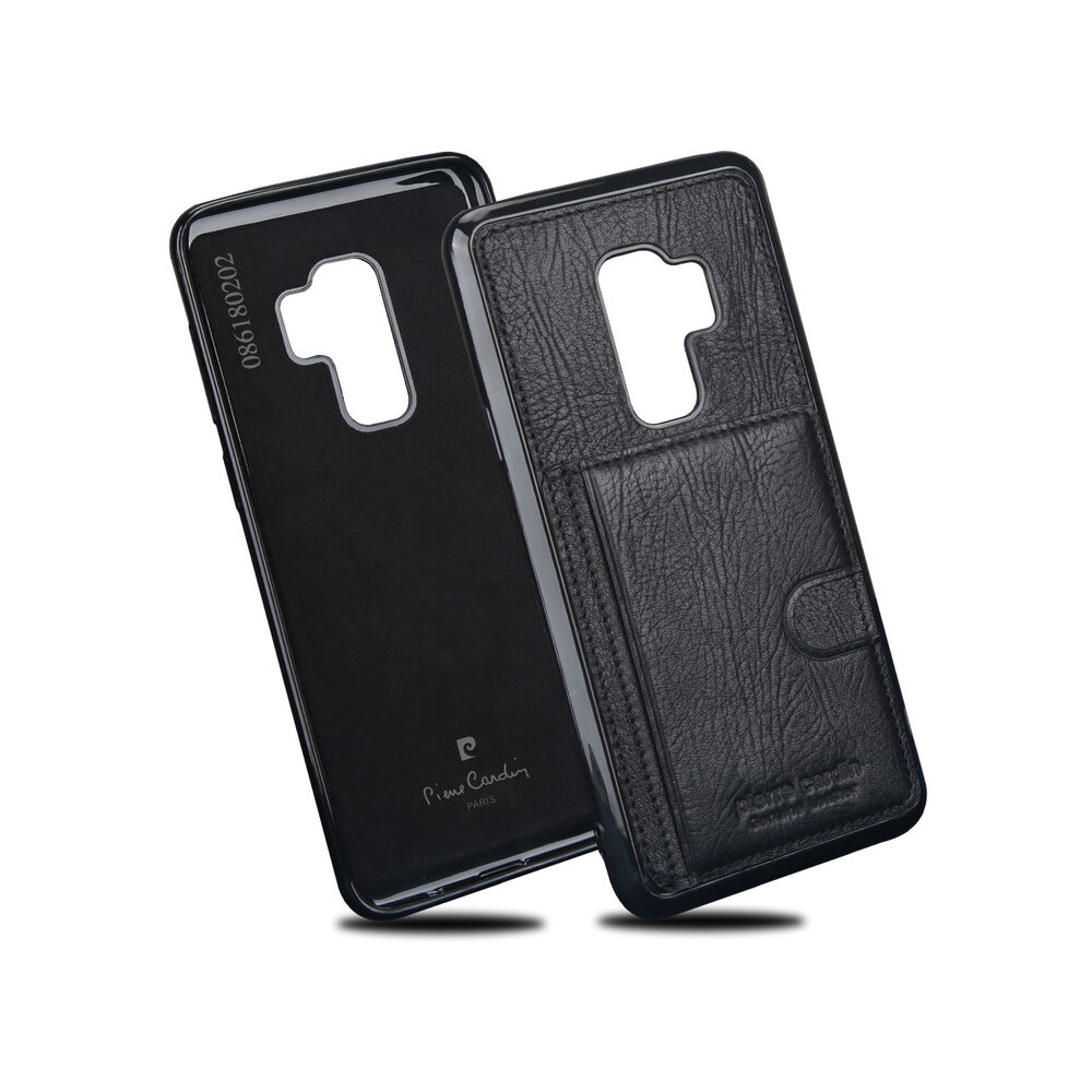 Pierre Cardin Pierre Cardin silicone backcover voor Galaxy S9 Plus - Zwart (8719273146088)