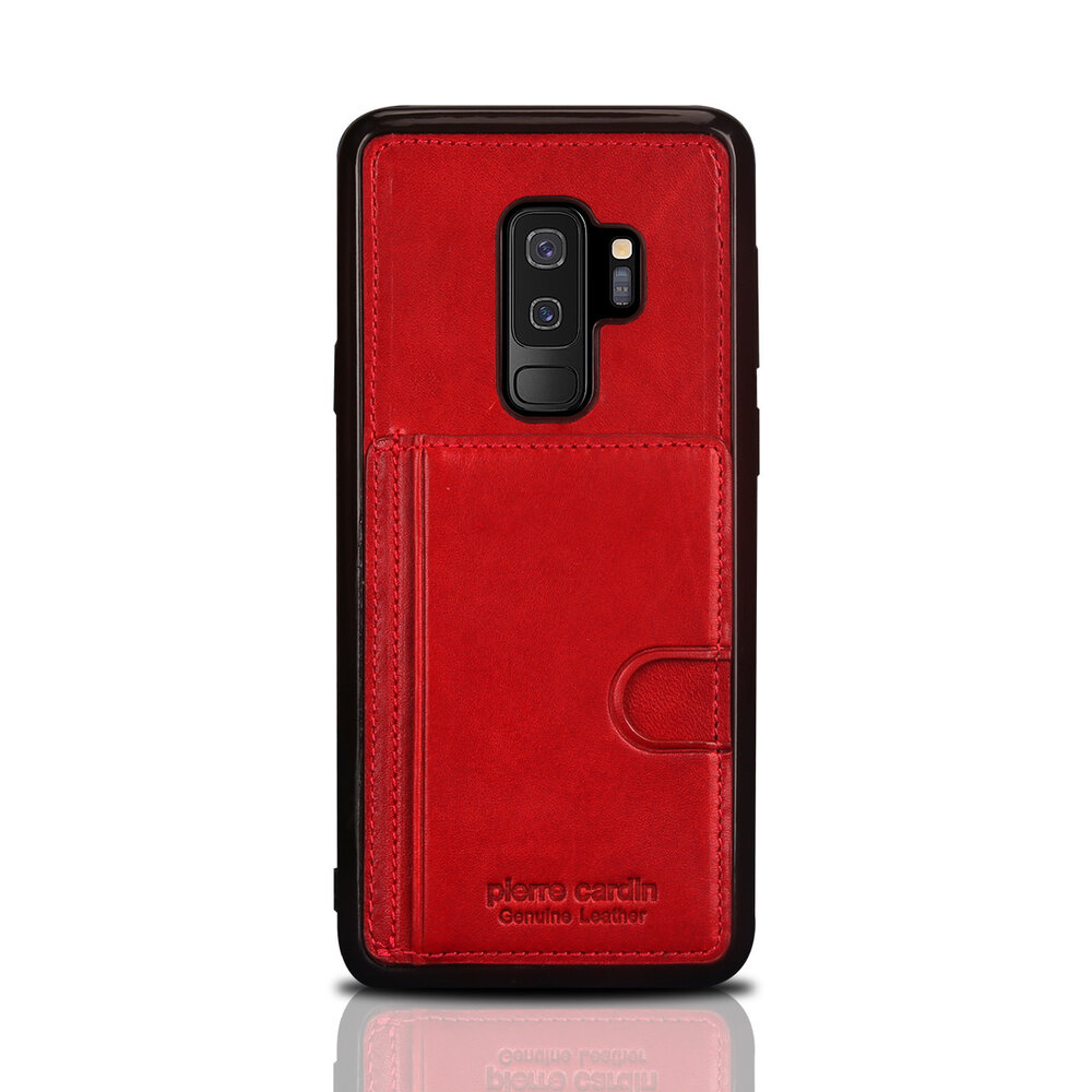 Pierre Cardin Pierre Cardin silicone backcover voor Galaxy S9 Plus - Rood (8719273146095)
