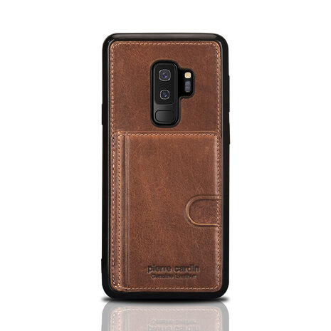 Pierre Cardin Pierre Cardin silicone backcover voor Galaxy S9 Plus - Bruin (8719273146101)