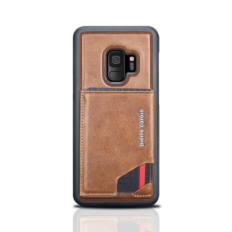 Pierre Cardin Pierre Cardin silicone backcover voor Galaxy S9 - Bruin (8719273146019)