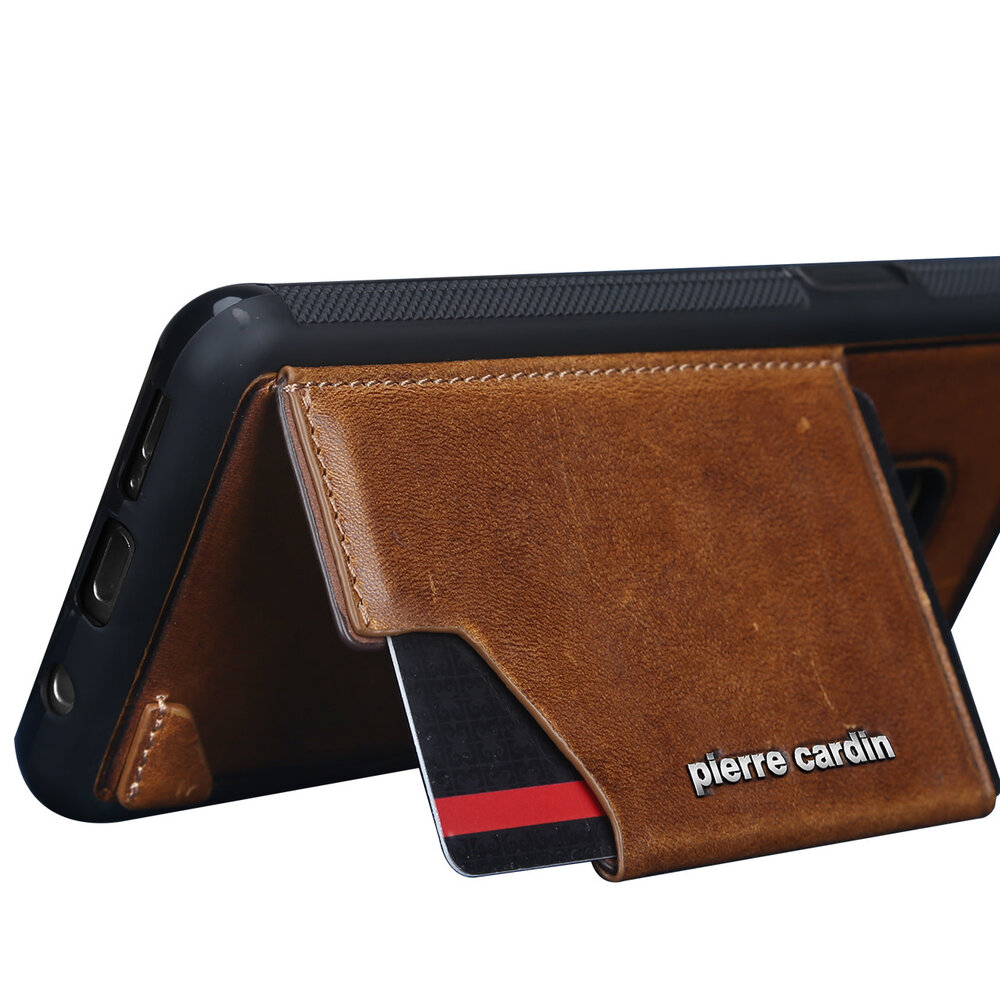 Pierre Cardin Pierre Cardin silicone backcover voor Galaxy S9 - Bruin (8719273146019)