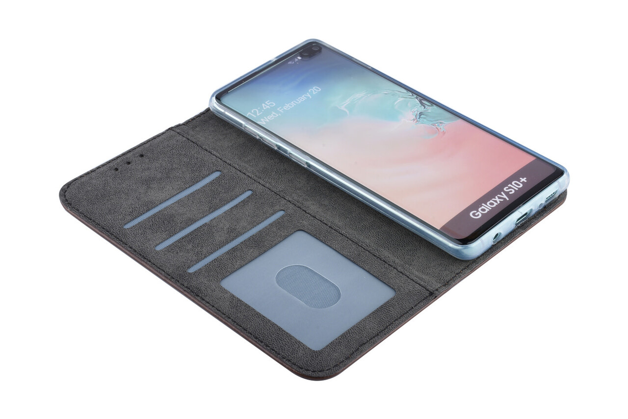 Samsung Galaxy S10+ Titulaire de la carte Marron Book type housse - Fermeture magnétique Samsung Galaxy S10+ Titulaire de la carte Marron Book type housse - Fermeture magnétique