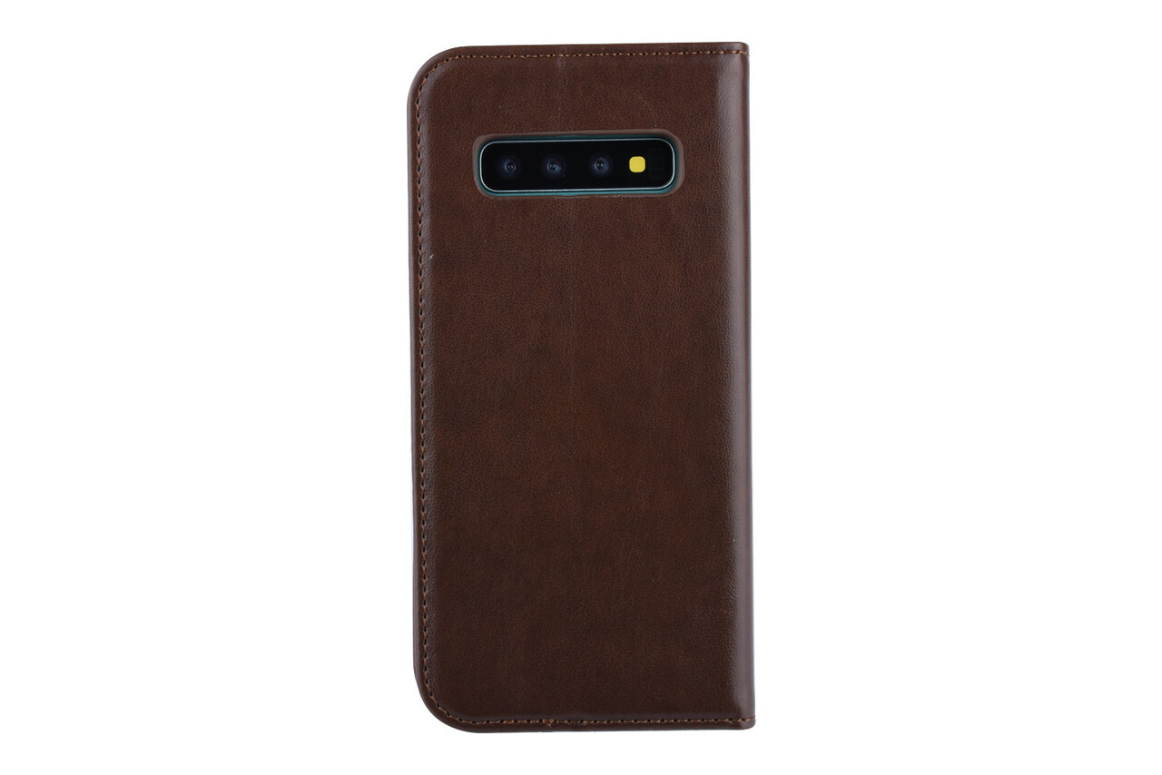 Bruin hoesje Samsung Galaxy S10 - Book Case - Pasjeshouder - Magneetsluiting Bruin hoesje Samsung Galaxy S10 - Book Case - Pasjeshouder - Magneetsluiting