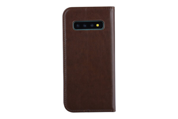 Samsung Galaxy S10 Card holder Brown Book type case for Galaxy S10 Magnetic closure Samsung Galaxy S10 Card holder Brown Book type case for Galaxy S10 Magnetic closure