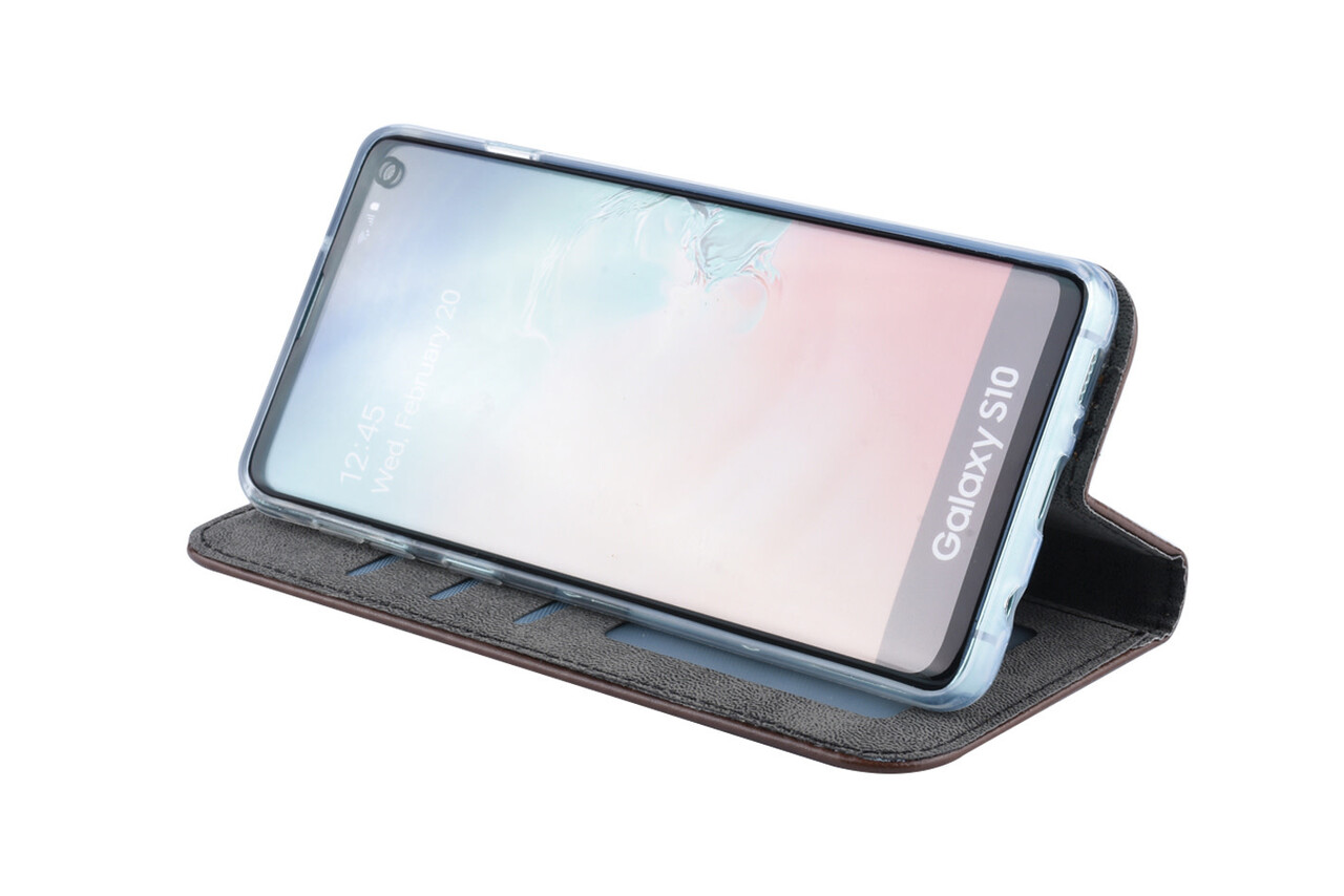 Bruin hoesje Samsung Galaxy S10 - Book Case - Pasjeshouder - Magneetsluiting Bruin hoesje Samsung Galaxy S10 - Book Case - Pasjeshouder - Magneetsluiting