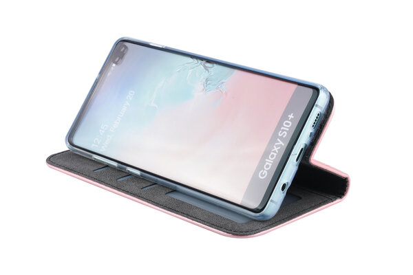Samsung Galaxy S10+ Titulaire de la carte Rose Book type housse - Fermeture magnétique Samsung Galaxy S10+ Titulaire de la carte Rose Book type housse - Fermeture magnétique