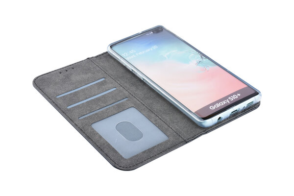 Zwart hoesje Samsung Galaxy S10 Plus - Book Case - Pasjeshouder - Magneetsluiting Zwart hoesje Samsung Galaxy S10 Plus - Book Case - Pasjeshouder - Magneetsluiting
