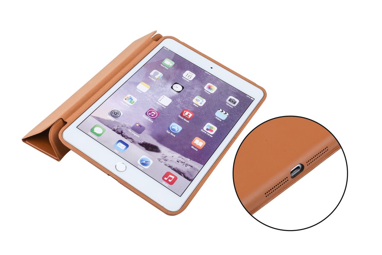 Apple iPad Mini 2-3 Bruin Smart Case - Book Case Tablethoes, foto 5 van 6