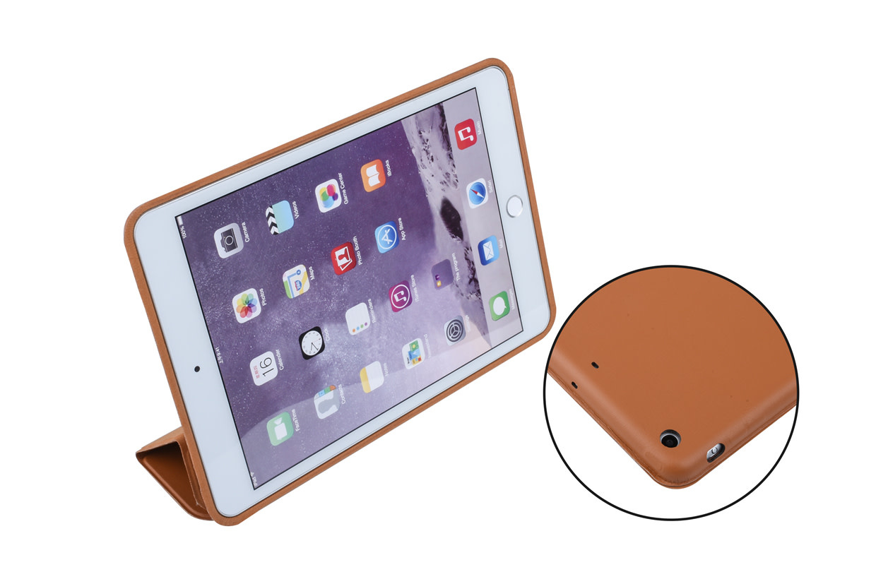 Apple iPad Mini 2-3 Bruin Smart Case - Book Case Tablethoes, foto 6 van 6