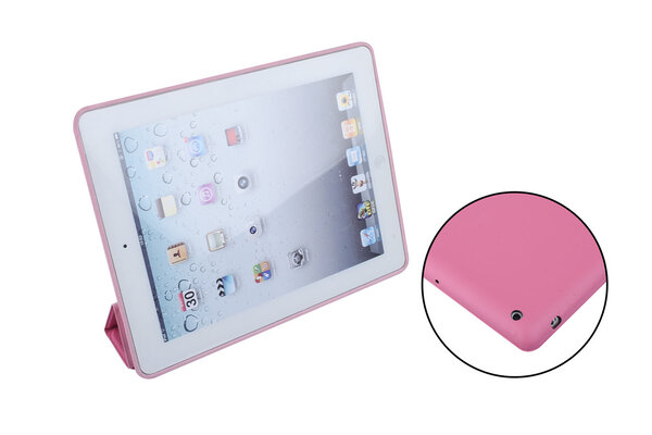 Apple Pink Book Case Tablet for iPad 2-3-4 Apple Pink Book Case Tablet for iPad 2-3-4