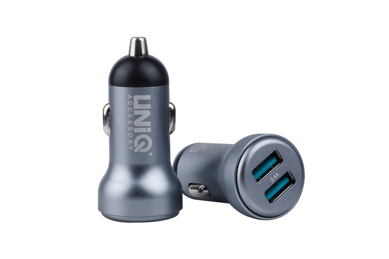UNIQ Accessory UNIQ Accessory Voiture Chargeur pour Apple Lightning - Gris UNIQ Accessory UNIQ Accessory Voiture Chargeur pour Apple Lightning - Gris