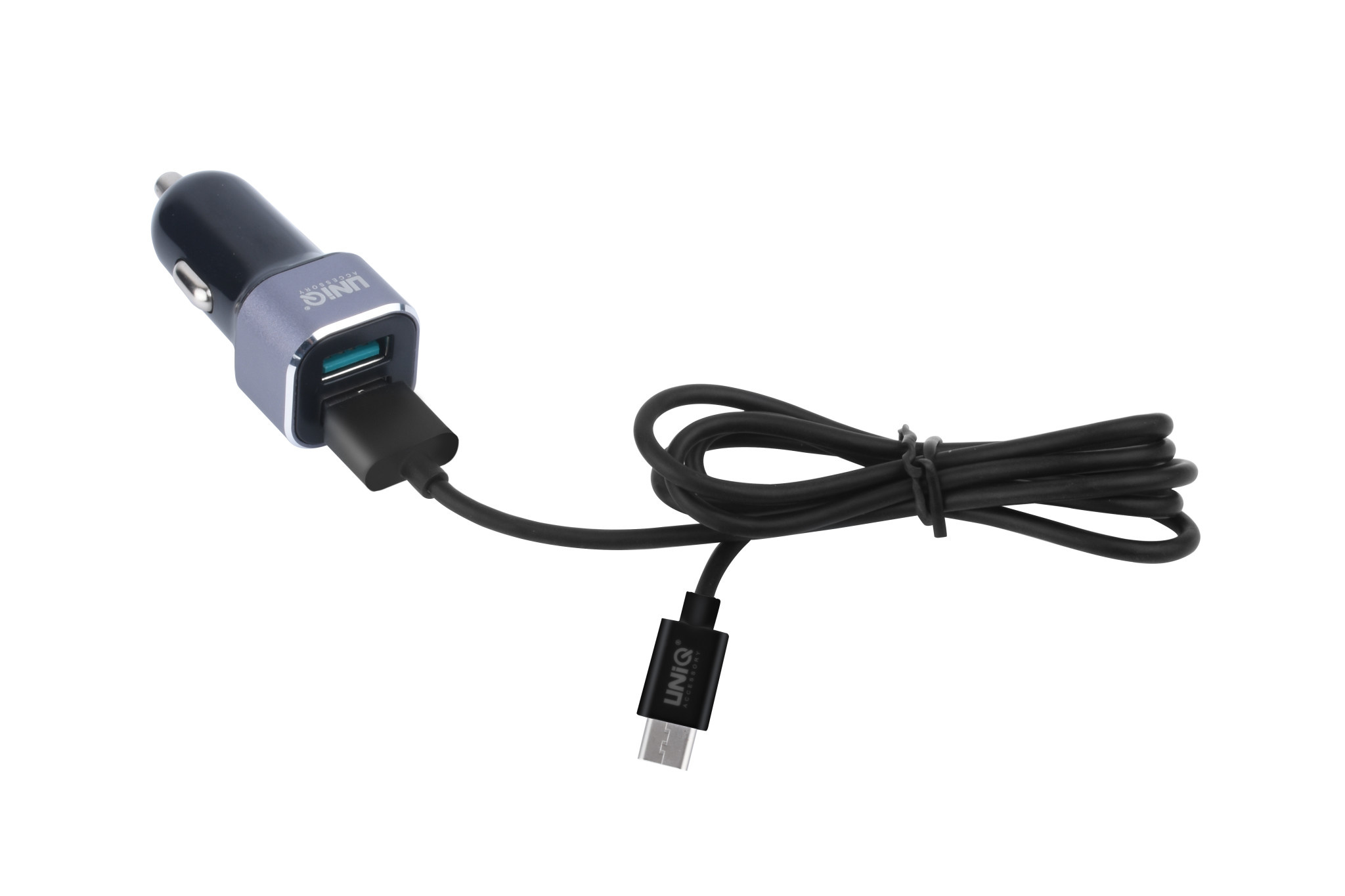 UNIQ Accessory UNIQ Accessory Autolader Micro USB - (EU Garantie) Zwart, foto 3 van 3