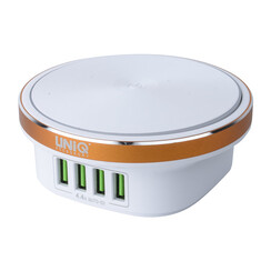 UNIQ Accessory with Led Press Lamp USB 4 ports 4.4A Fast charging - Weiß