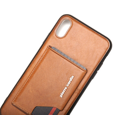 Pierre Cardin Pierre Cardin silicon coque pour iPhone XR - Marron