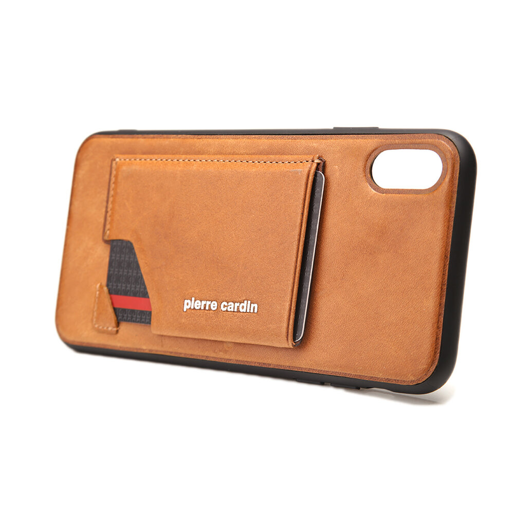 Pierre Cardin Pierre Cardin back cover for iPhone XR - Brown Pierre Cardin Pierre Cardin back cover for iPhone XR - Brown