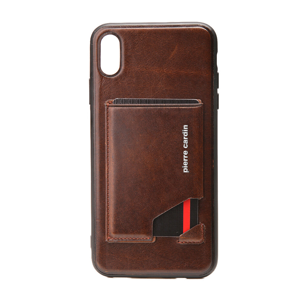 Pierre Cardin Pierre Cardin silicon coque pour iPhone XR - D Marron