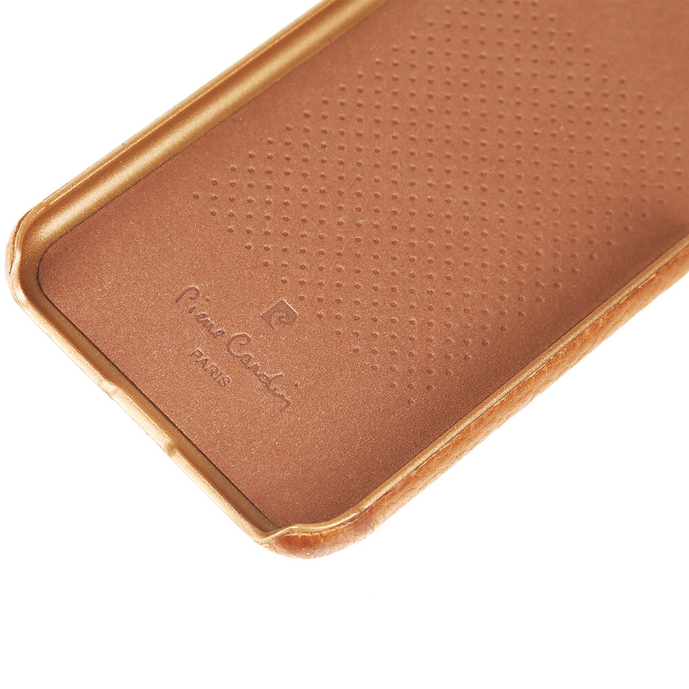 Pierre Cardin Pierre Cardin silicon coque pour iPhone XR - Marron
