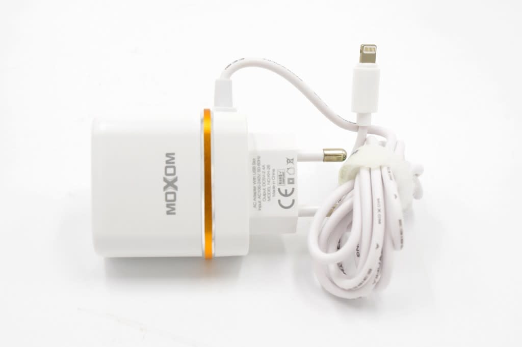 Moxom thuislader - Apple Lightning 2.4A - Wit, foto 2 van 2
