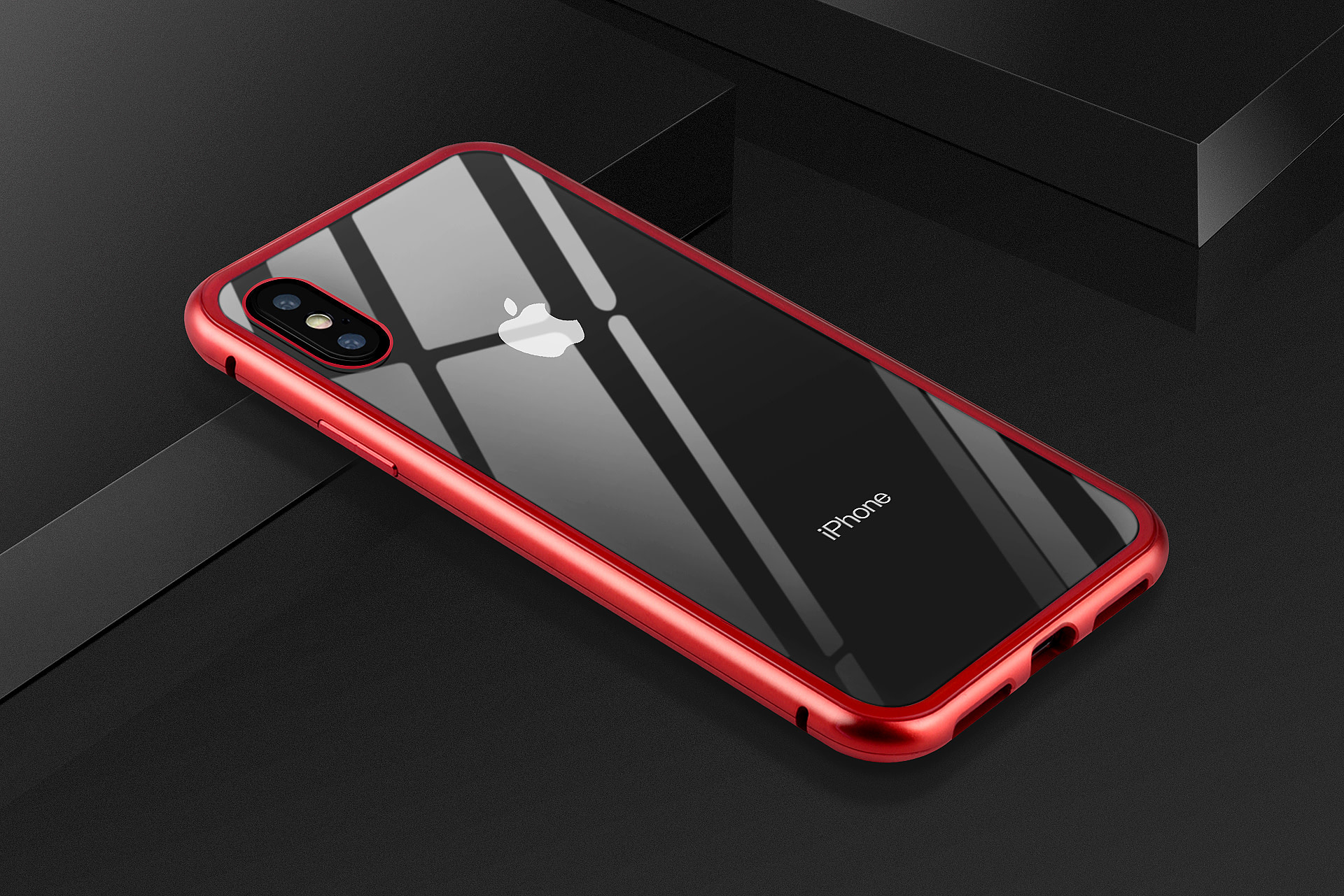 Backcover hoesje voor de iPhone X-Xs - Rood, foto 2 van 6