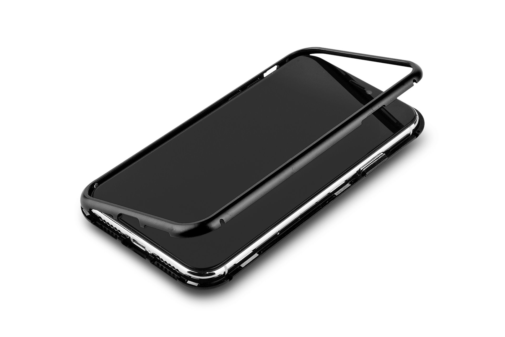 Apple iPhone XR zwart Backcover hoesje - Glas en metaal