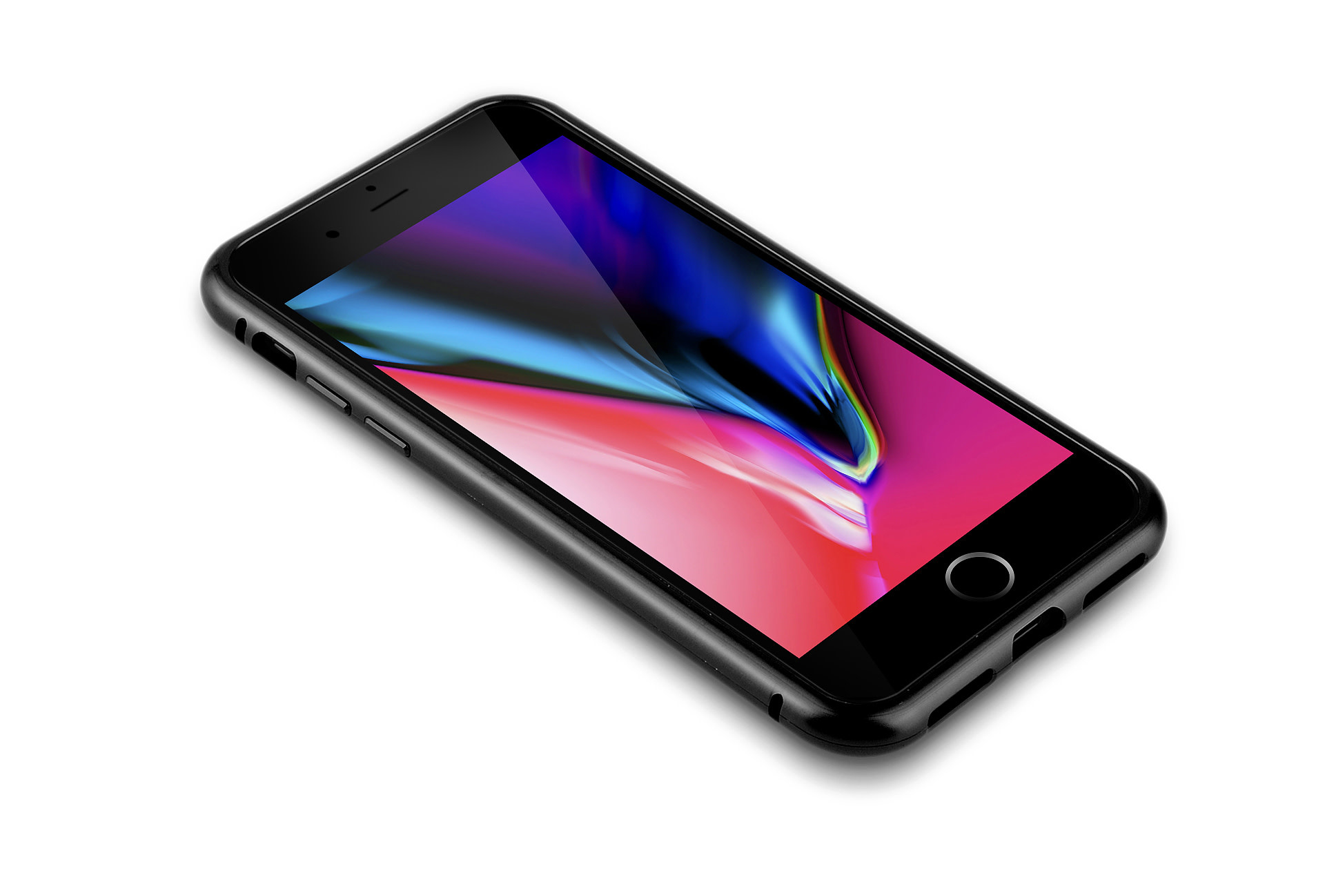 Apple iPhone 7-8 zwart Backcover hoesje - Glas en metaal, foto 3 van 5