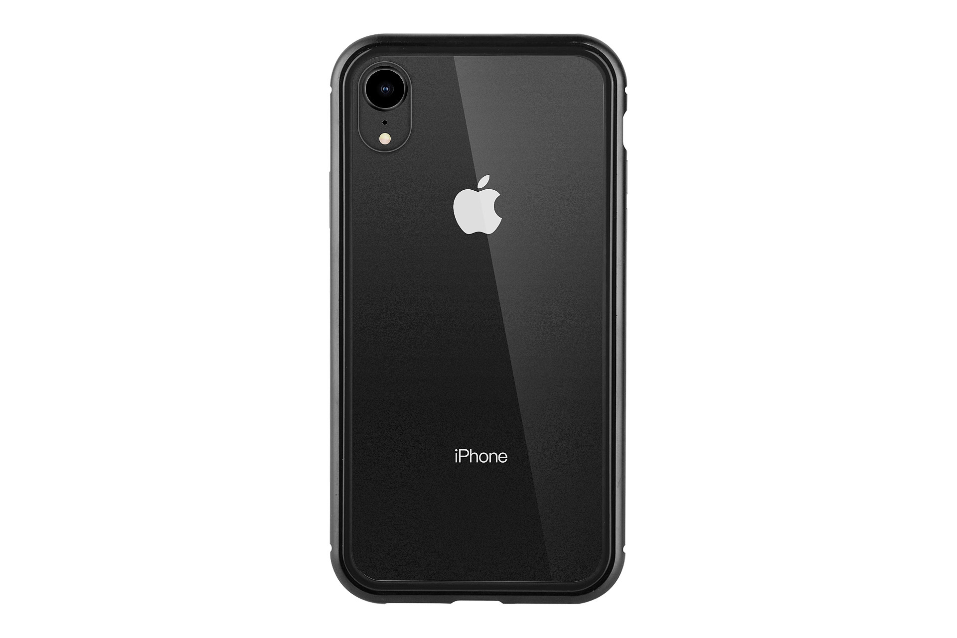 Apple iPhone XR zwart Backcover hoesje - Glas en metaal, foto 3 van 6