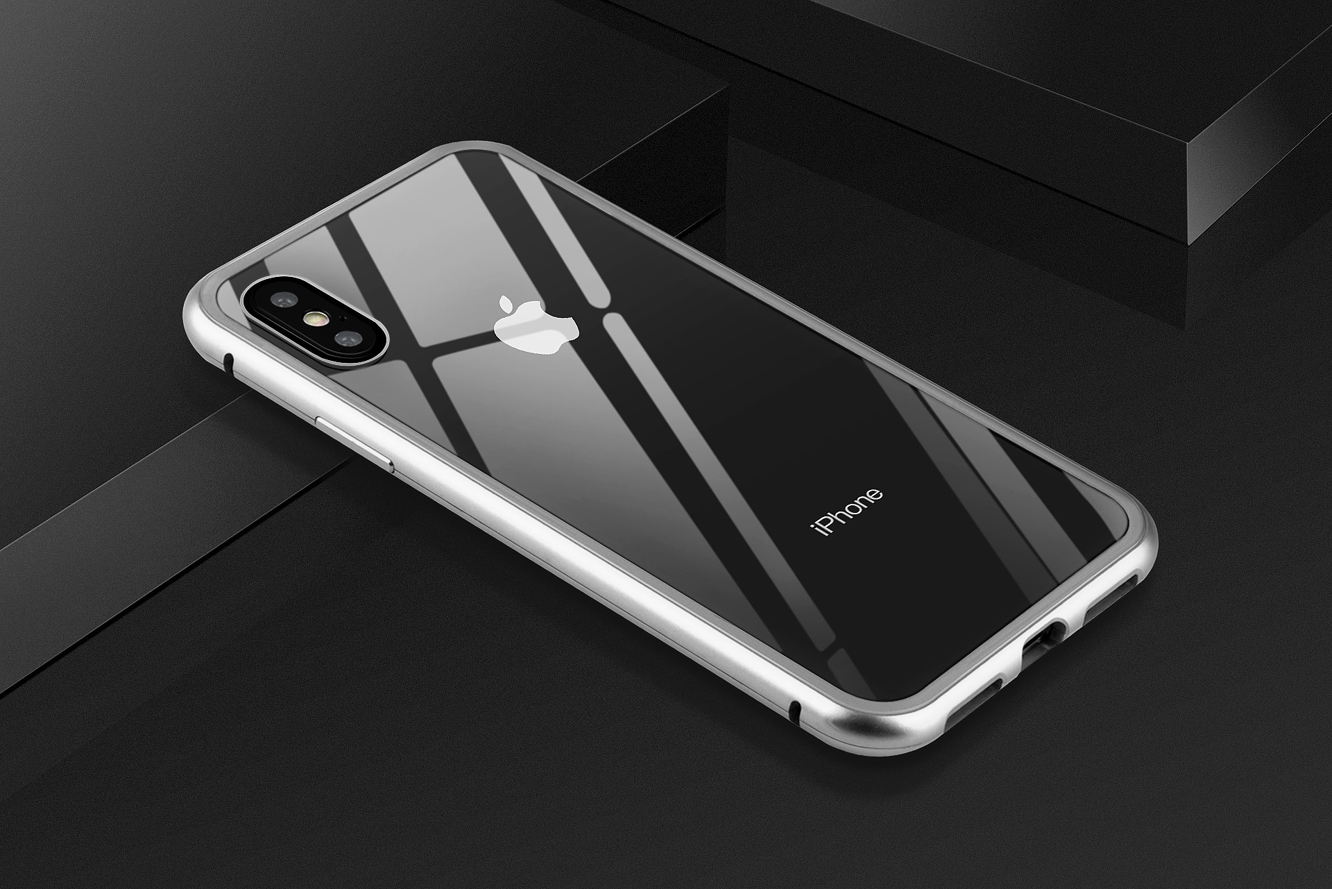 Backcover voor Apple iPhone X-Xs - Zilver, foto 3 van 6