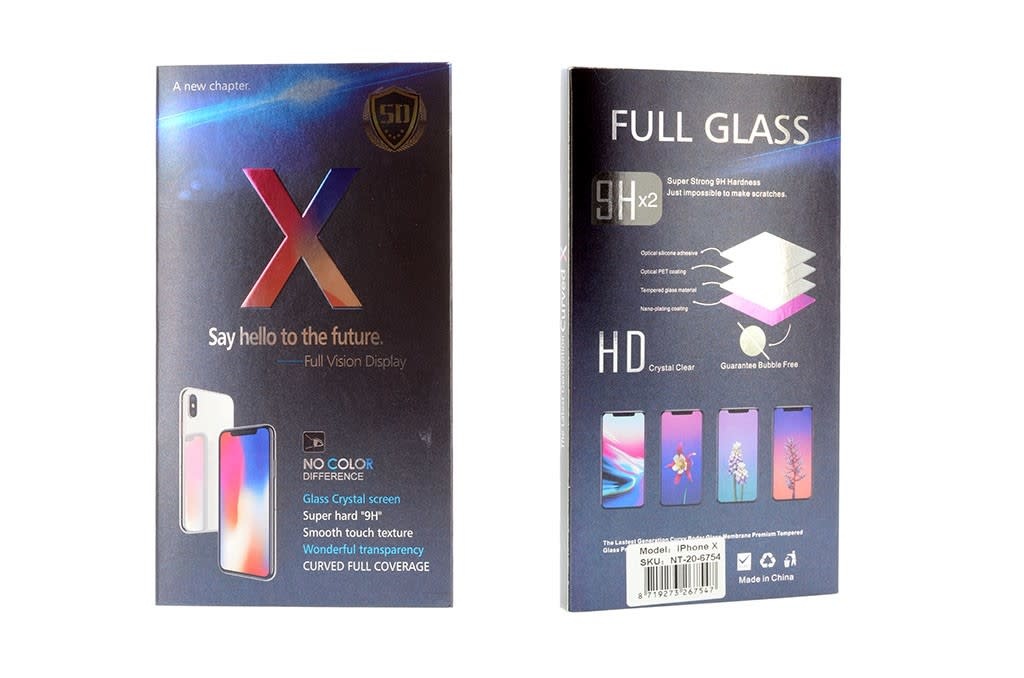 Screenprotector voor Apple iPhone X-Xs - Zwart