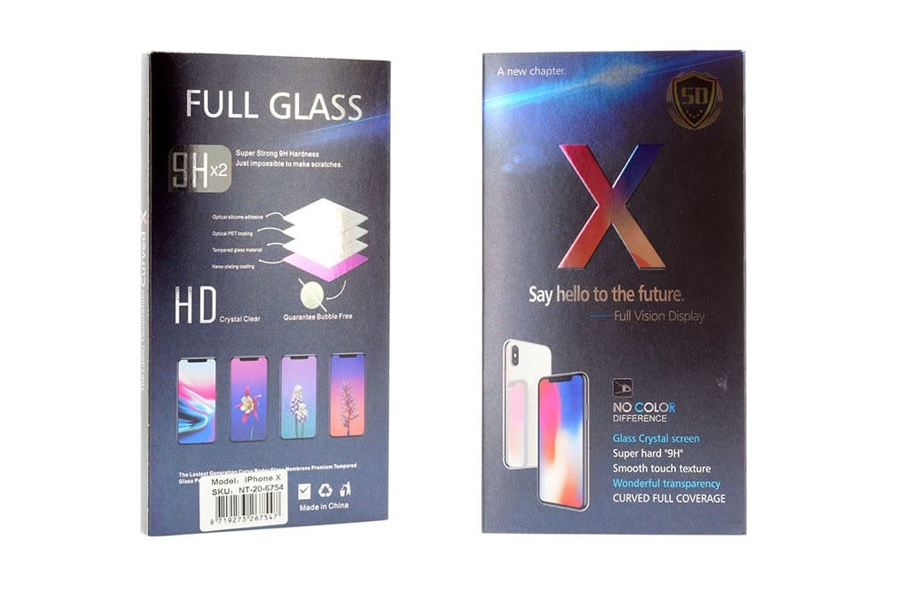 Screenprotector voor Apple iPhone X-Xs - Zwart, foto 3 van 3