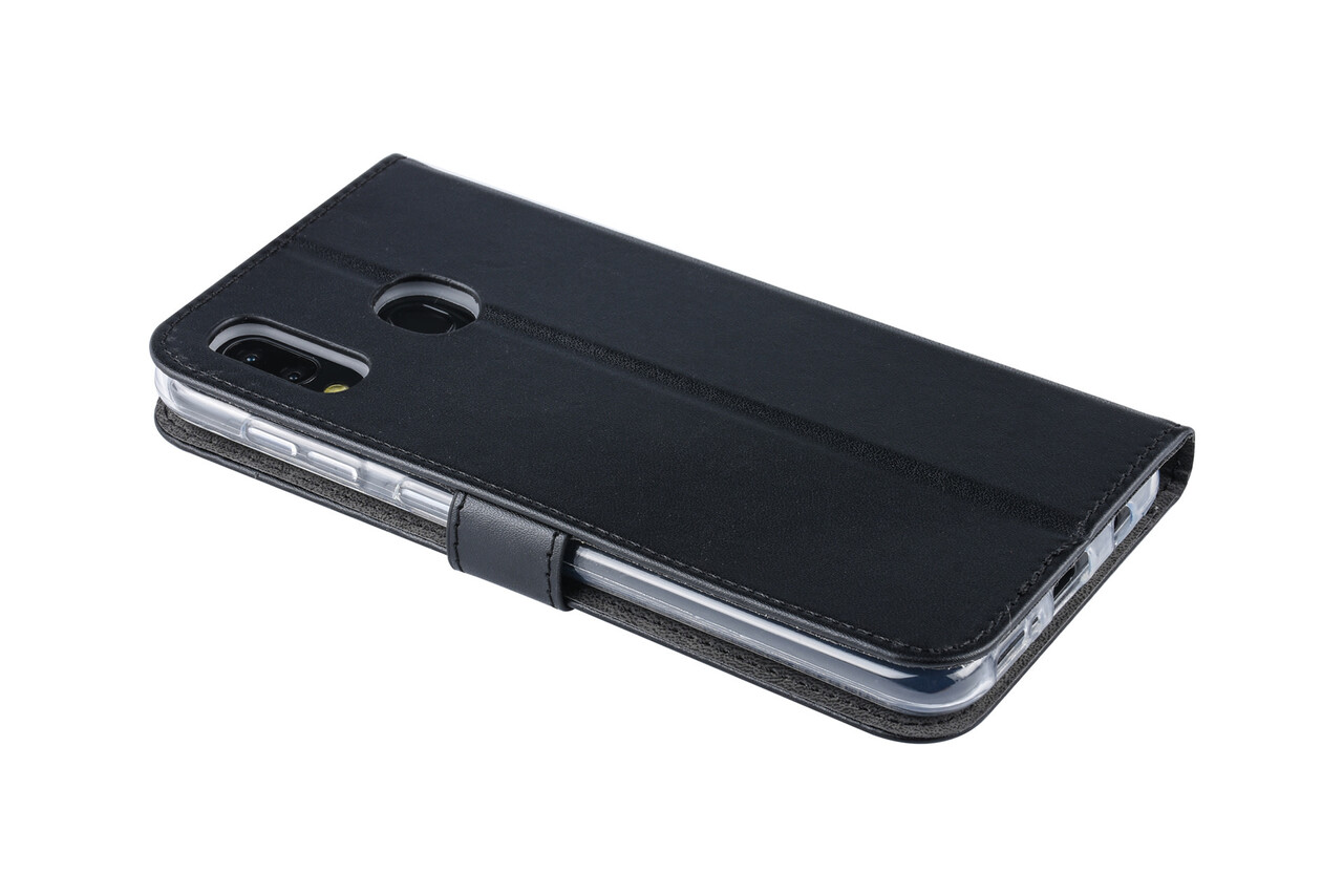 Samsung Galaxy A30 Kartenhalter Schwarz Book-Case hul -Magnetverschluss - Kunststof;TPU Samsung Galaxy A30 Kartenhalter Schwarz Book-Case hul -Magnetverschluss - Kunststof;TPU