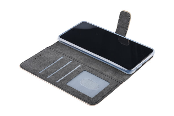 Huawei P30 Kartenhalter Gold Book-Case hul -Magnetverschluss - Kunststof;TPU Huawei P30 Kartenhalter Gold Book-Case hul -Magnetverschluss - Kunststof;TPU