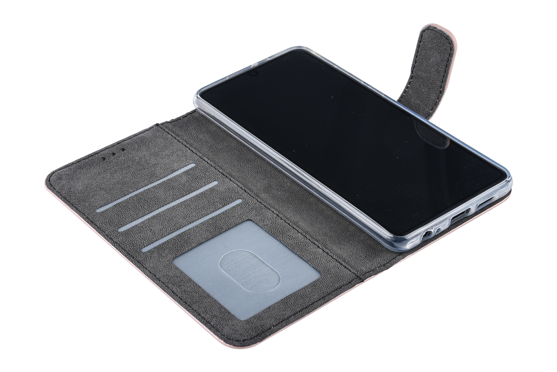 RoseGold hoesje Huawei P30 Book Case - Pasjeshouder - Magneetsluiting, foto 5 van 6