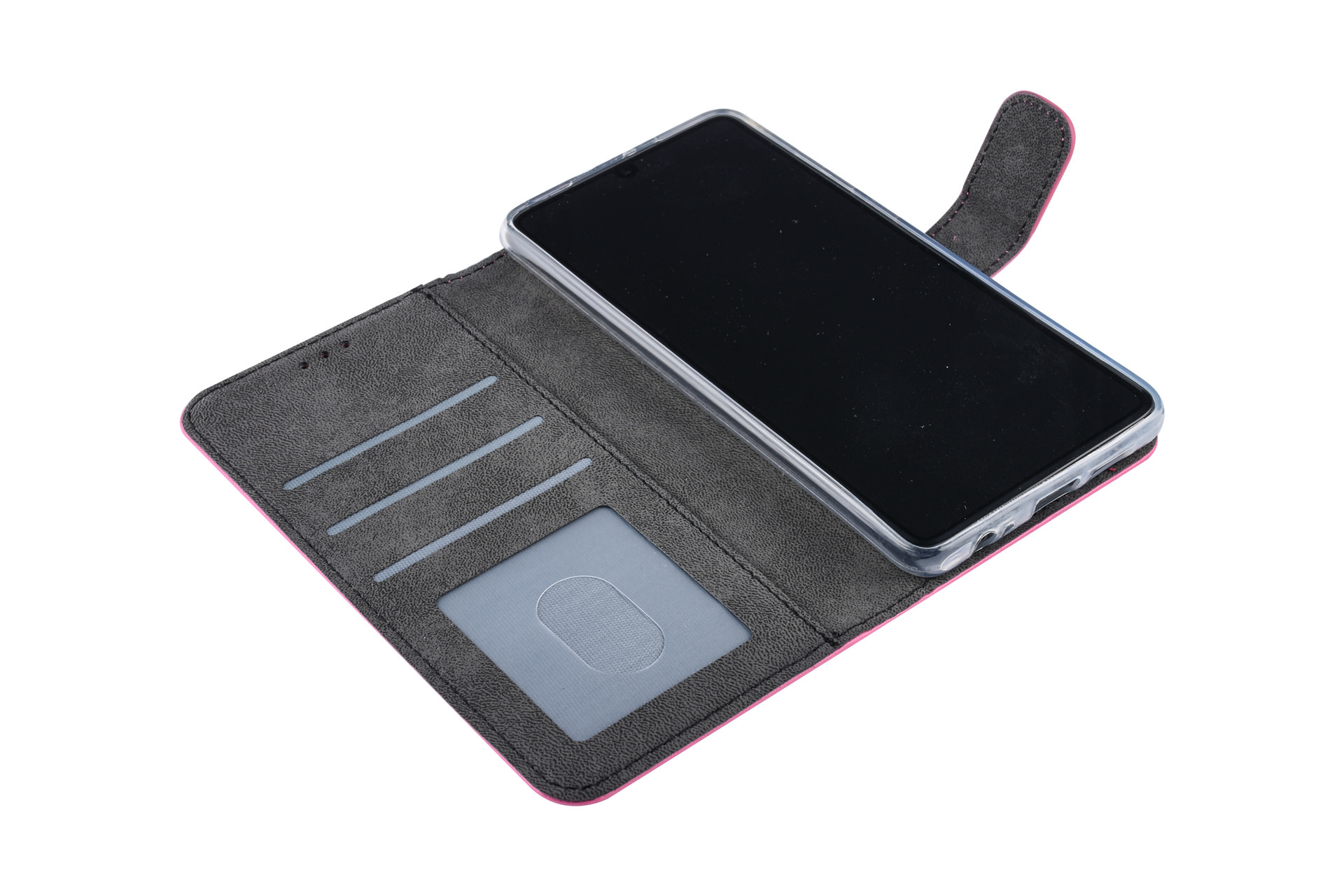 Felroze hoesje Huawei P30 Book Case - Pasjeshouder - Magneetsluiting, foto 5 van 6