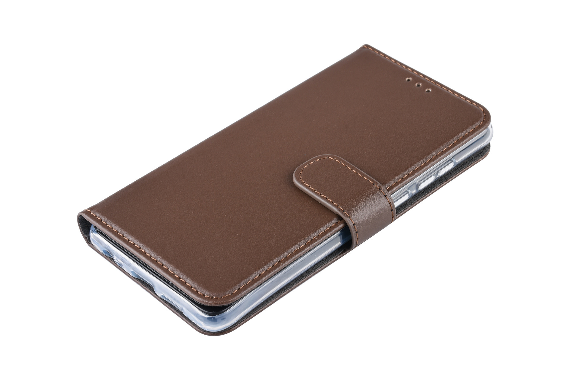 Huawei P30 Pasjeshouder Bruin Booktype hoesje - Magneetsluiting - Kunststof;TPU, foto 4 van 6