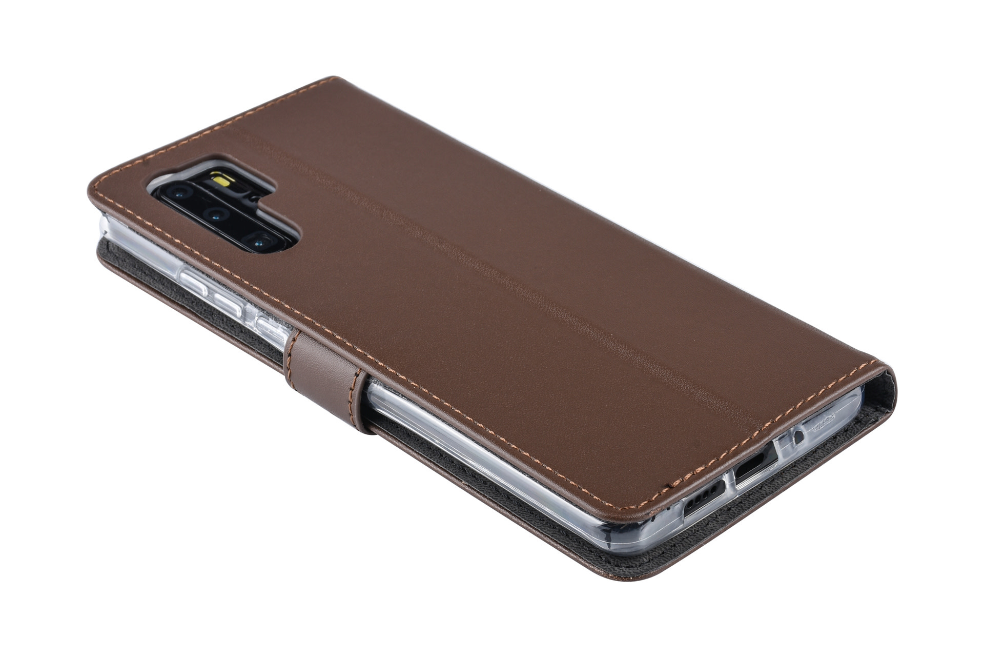 Huawei P30 Pro Pasjeshouder Bruin Booktype hoesje - Magneetsluiting - Kunststof;TPU, foto 3 van 6
