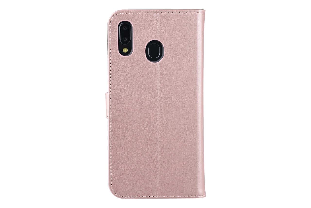 Samsung Galaxy A20 Kartenhalter Pink Book-Case hul -Magnetverschluss - Kunststof;TPU Samsung Galaxy A20 Kartenhalter Pink Book-Case hul -Magnetverschluss - Kunststof;TPU