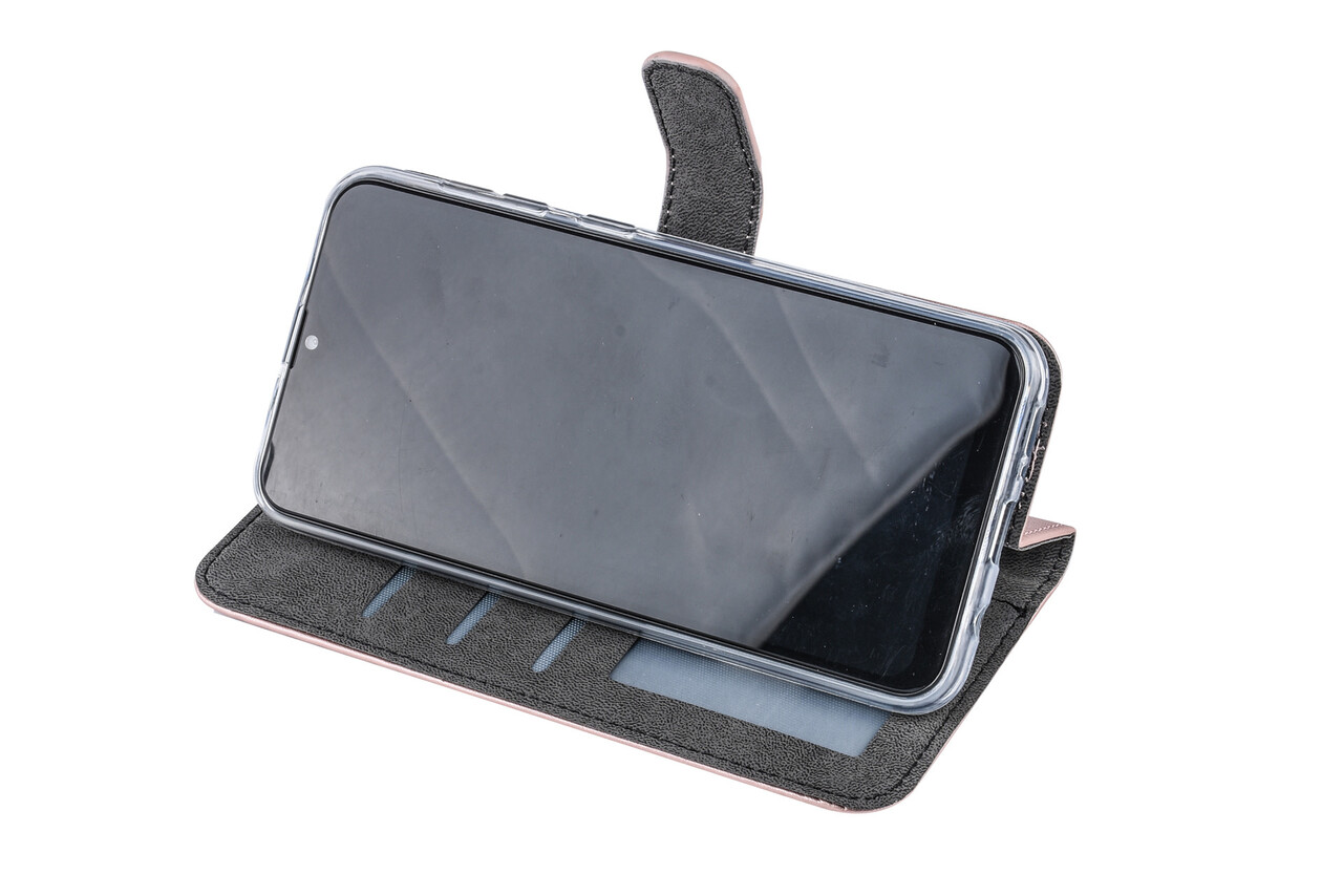 Samsung Galaxy A20 Kartenhalter Pink Book-Case hul -Magnetverschluss - Kunststof;TPU Samsung Galaxy A20 Kartenhalter Pink Book-Case hul -Magnetverschluss - Kunststof;TPU