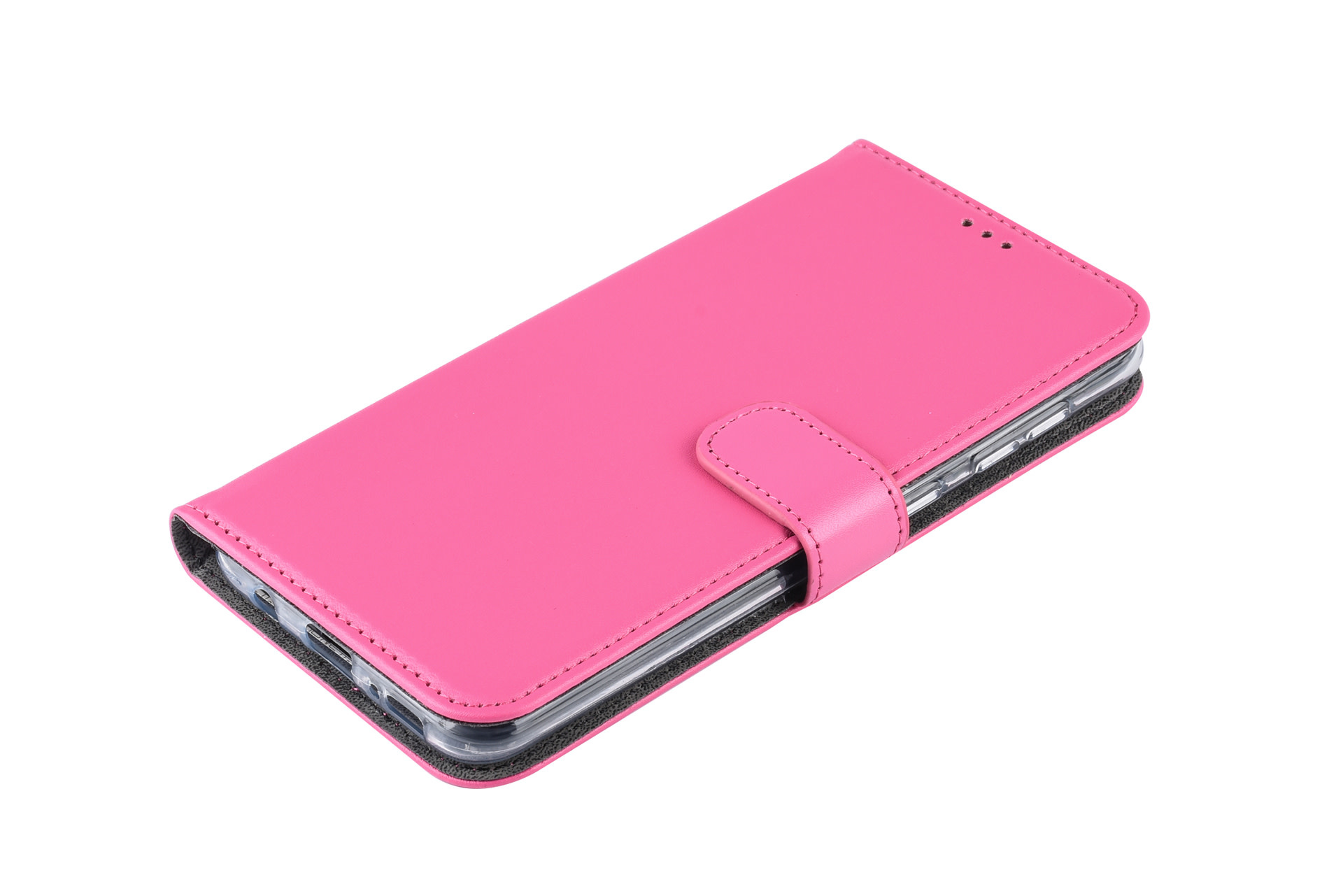 Felroze hoesje Samsung Galaxy A20 Book Case - Pasjeshouder - Magneetsluiting (A205F), foto 3 van 6
