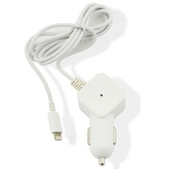 Autolader muvit 1A lightning - Wit